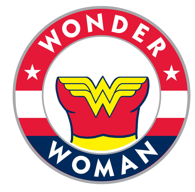 Wizards Wonder Woman logo fabric transfer